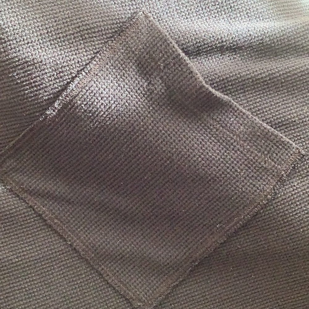 Splendid soft and cozy black knit open drape sweater with hood - Picture 4 of 4